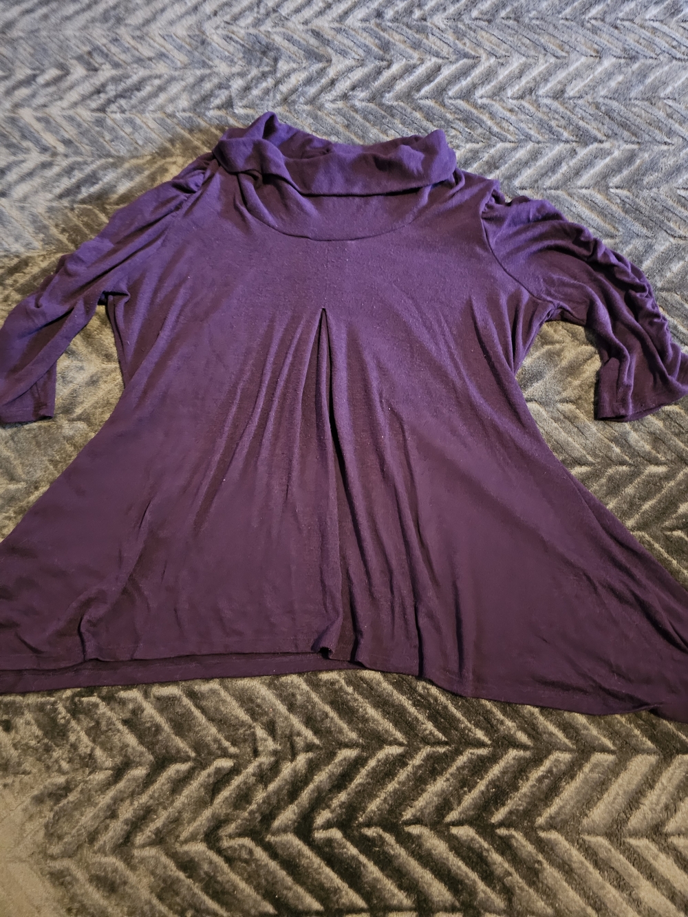 💜✨️ Dressbarn Plum Cowl-Neck A-Line Tunic ✨️💜